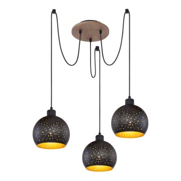 Globo - Ljuskrona med textilsladd 3xE27/40W/230V spindel