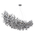 Globo - Ljuskrona med vajer 16xE14/40W/230V silverfärgad