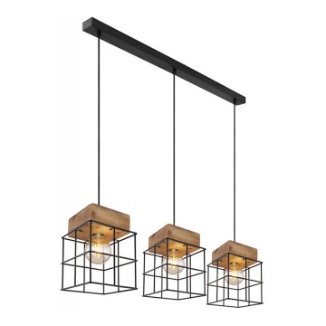 Globo - Ljusskrona med upphängningsrem  3xE27/60W/230V