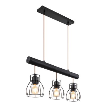 Globo - Ljusskrona med upphängningsrem  3xE27/60W/230V