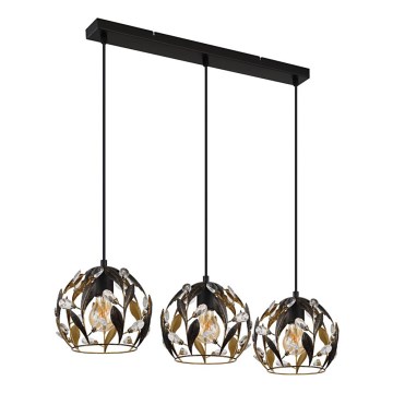 Globo - Pendellampa med kabel 3xE27/40W/230V