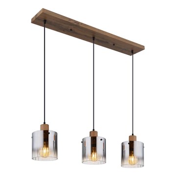 Globo - Pendellampa med kabel 3xE27/60W/230V