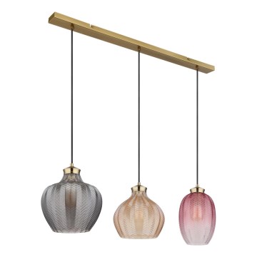 Globo - Pendellampa med kabel 3xE27/60W/230V