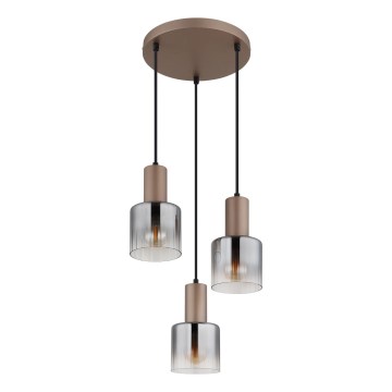 Globo - Pendellampa med vajer 3xE27/40W/230V