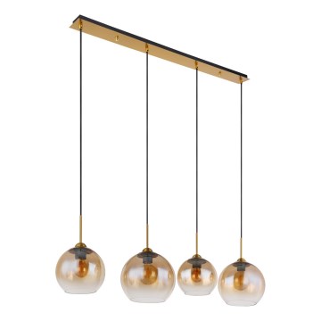Globo - Pendellampa på vajer 4xE27/60W/230V mässing