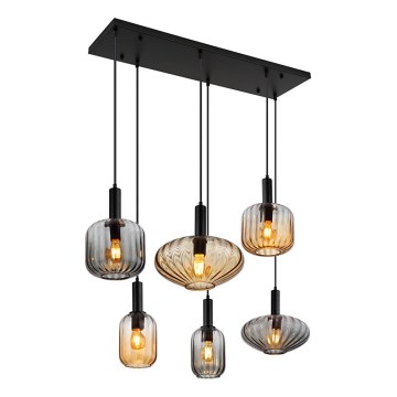 Globo - Pendellampa på vajer 6xE27/60W/230V