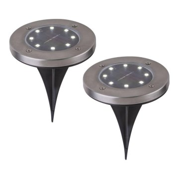 Globo - SET 2x LED Solcellslampa LED/0,8W/3V IP44 300 mAh