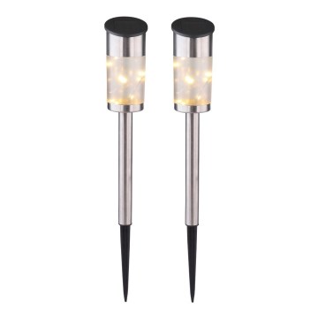 Globo - SET 2x Solcells lampa 10xLED/0,06W/1,2V IP44