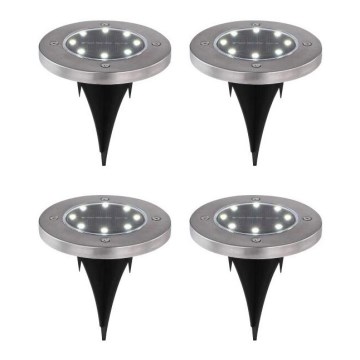 Globo - SET MED 4x LED Solcellslampa LED/0,1W/3V IP44 300 mAh