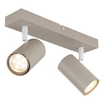 Globo - Spotarmatur 2xGU10/35W/230V beige