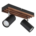 Globo - Spotlight 2xGU10/25W/230V svart