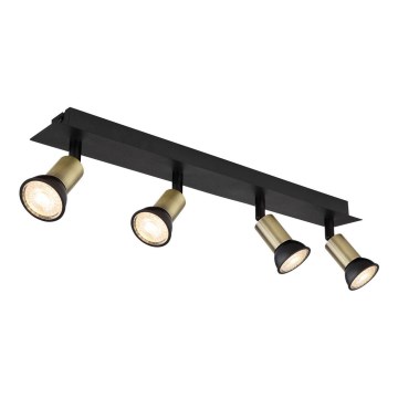 Globo - Spotlight 4xGU10/35W/230V svart/mässing