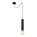 Globo - Taklampa 1xE27/60W/230V svart trä