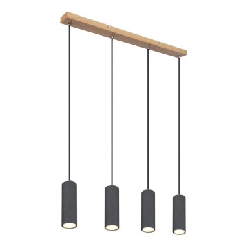 Globo - Taklampa 4xGU10/35W/230V grå/brun