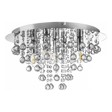 Globo - Taklampa 5xE14/40W/230V diameter 46 cm skinande krom