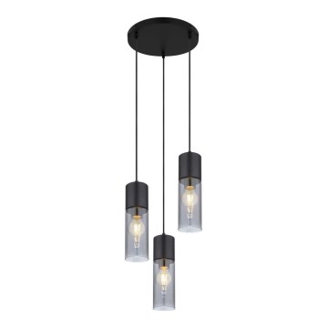 Globo - Taklampa med 3xE27/25W/230V, Ø 30 cm, svart