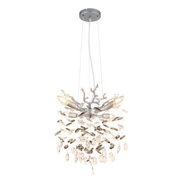 Globo - Taklampa med vajer 4xE14/40W/230V silverfärgad