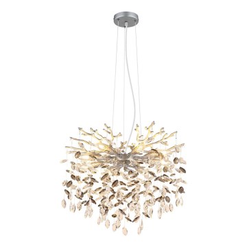 Globo - Taklampa med vajer 8xE14/40W/230V silver