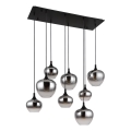 Globo - Taklampa på vajer 8xE27/40W/230V svart