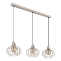 Globo - Takpendel på kabel, 3 x E27, 40 W, 230 V, beige