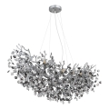 Globo - Takpendel på vajer 10xE14/40W/230V silver