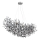 Globo - Takpendel på vajer 10xE14/40W/230V silver