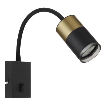 Globo - Väggspotlight 1xGU10/25W/230V svart/guld