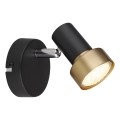 Globo - Väggspotlight 1xGU10/25W/230V svart/guld