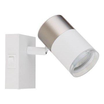 Globo - Väggspotlight 1xGU10/25W/230V vit/matt krom