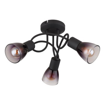 Globo - Ytmonterad ljuskrona 3xE14/25W/230V svart