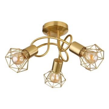 Globo - Ytmonterad ljuskrona 3xE14/40W/230V guld