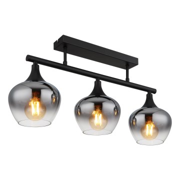 Globo - Ytmonterad ljuskrona 3xE27/40W/230V svart