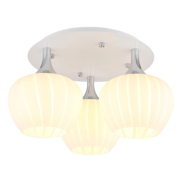 Globo - Ytmonterad ljuskrona 3xE27/40W/230V vit