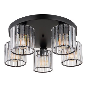 Globo - Ytmonterad ljuskrona 5xE27/60W/230V diameter 46,5 cm svart