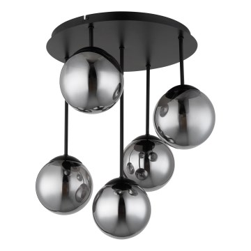 Globo - Ytmonterad takkrona 5xE14/25W/230V, svart