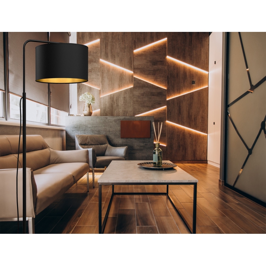 Golv lampa ARDEN 1xE27/60W/230V svart/guld