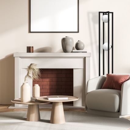 Golv lampa DIEGO 2xE14/40W/230V svart