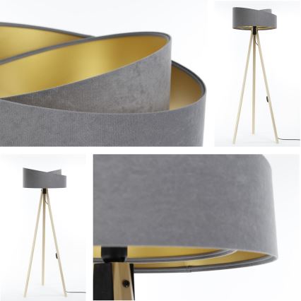 Golv lampa GALAXY 1xE27/60W/230V grå/beige