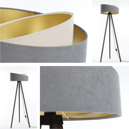 Golv lampa GALAXY 1xE27/60W/230V grå/brun