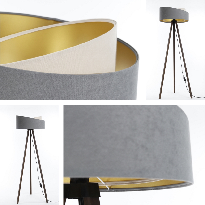 Golv lampa GALAXY 1xE27/60W/230V grå/brun