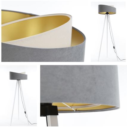 Golv lampa GALAXY 1xE27/60W/230V grå/vit
