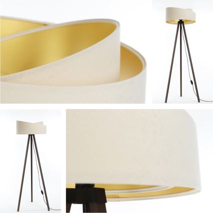 Golv lampa GALAXY 1xE27/60W/230V grädde/brun