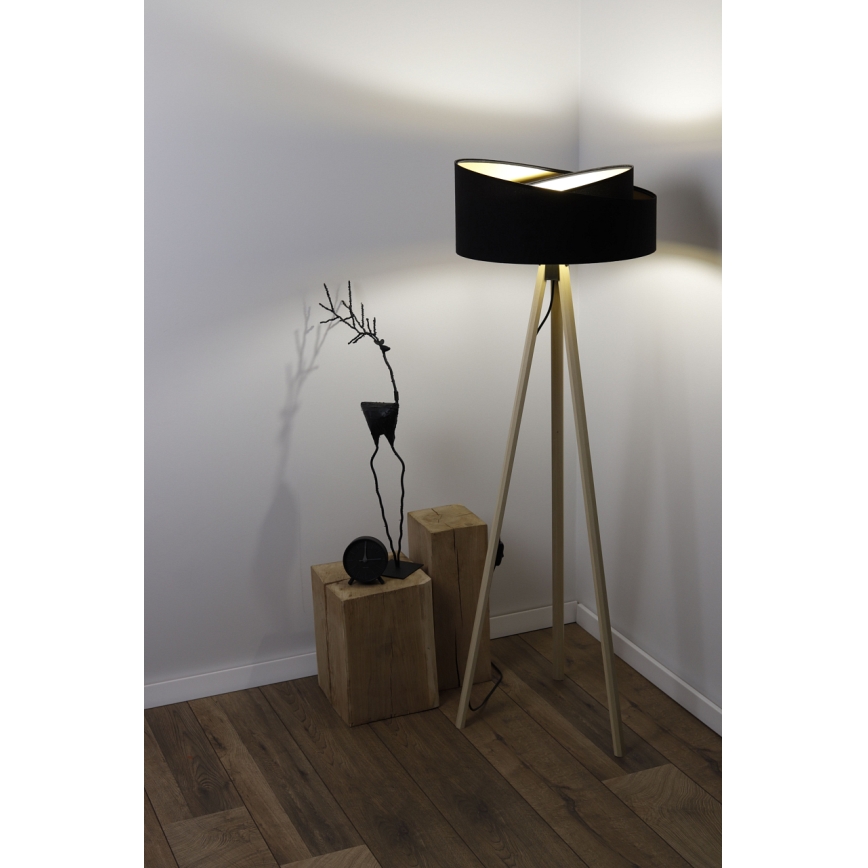 Golv lampa GALAXY 1xE27/60W/230V svart/beige