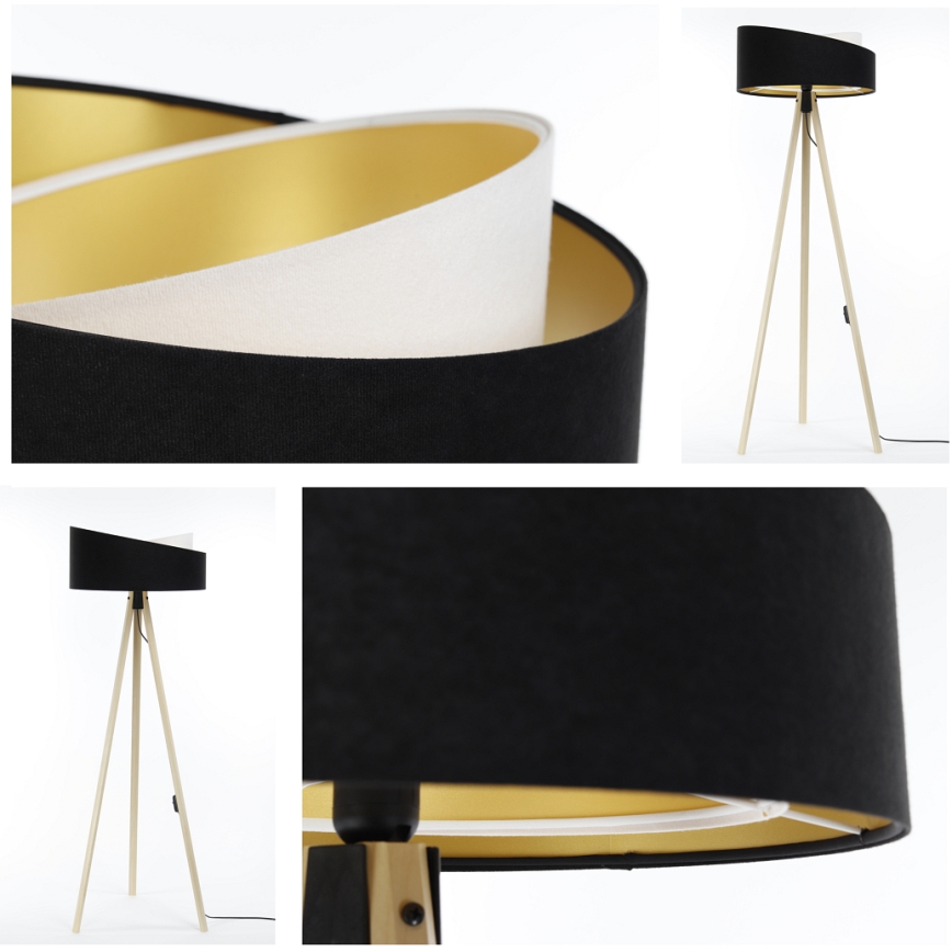 Golv lampa GALAXY 1xE27/60W/230V svart/beige