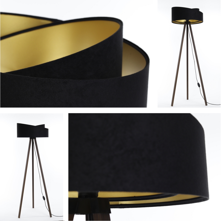 Golv lampa GALAXY 1xE27/60W/230V svart/brun