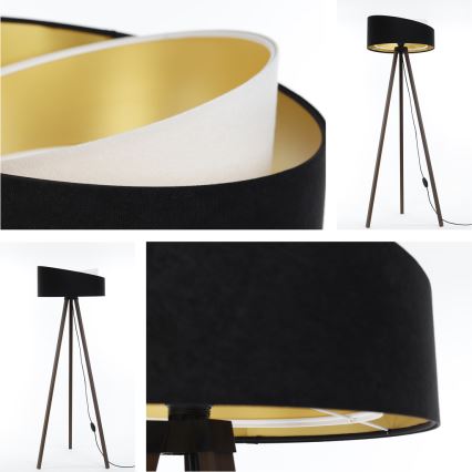 Golv lampa GALAXY 1xE27/60W/230V svart/brun