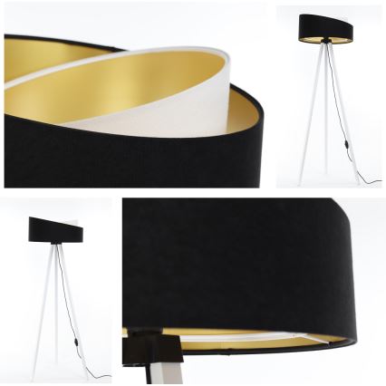 Golv lampa GALAXY 1xE27/60W/230V svart/vit