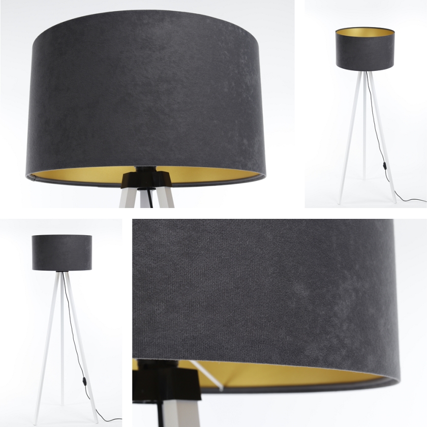 Golv lampa STANDART 1xE27/60W/230V grå/vit