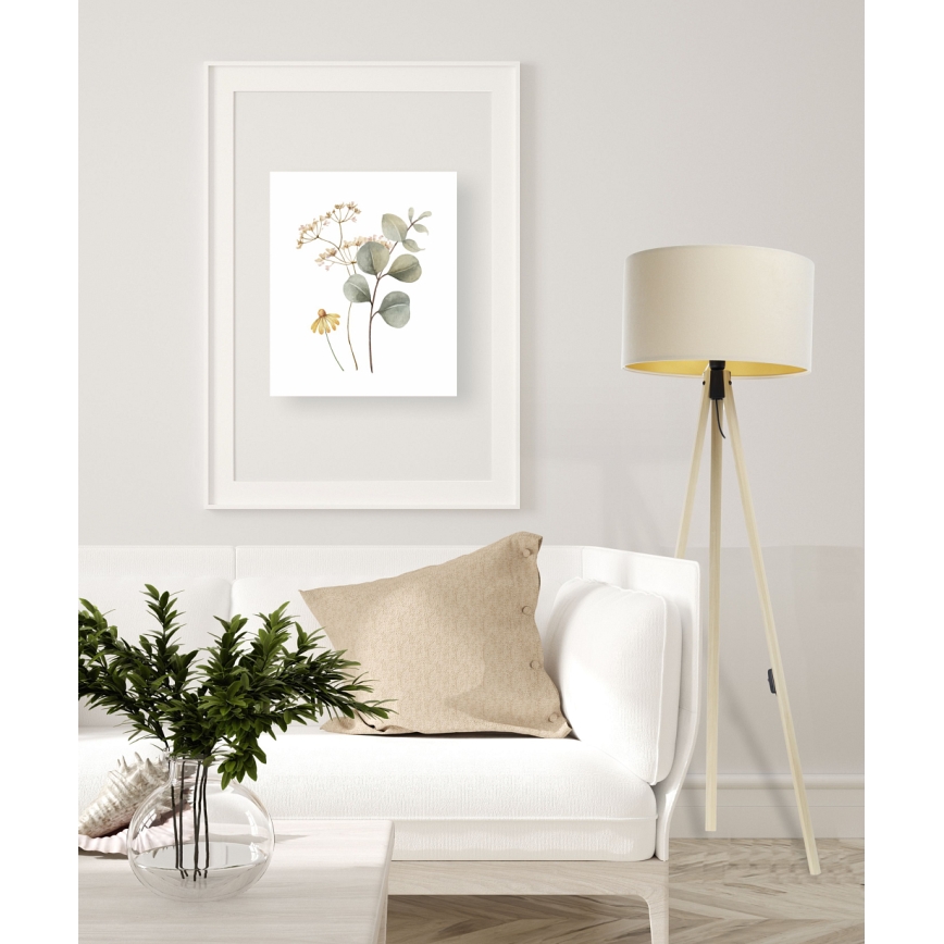 Golv lampa STANDART 1xE27/60W/230V grädde/beige