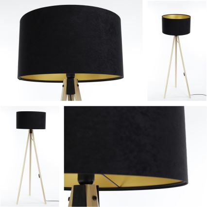 Golv lampa STANDART 1xE27/60W/230V svart/beige